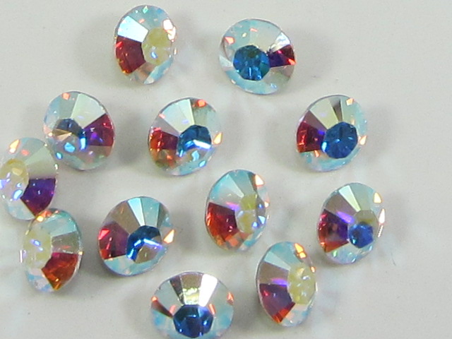 ss47 (10.5-10.9mm) 12pcs. CRYSTAL AB (viva) POINTED BACK PRECIOSA Rhinestones